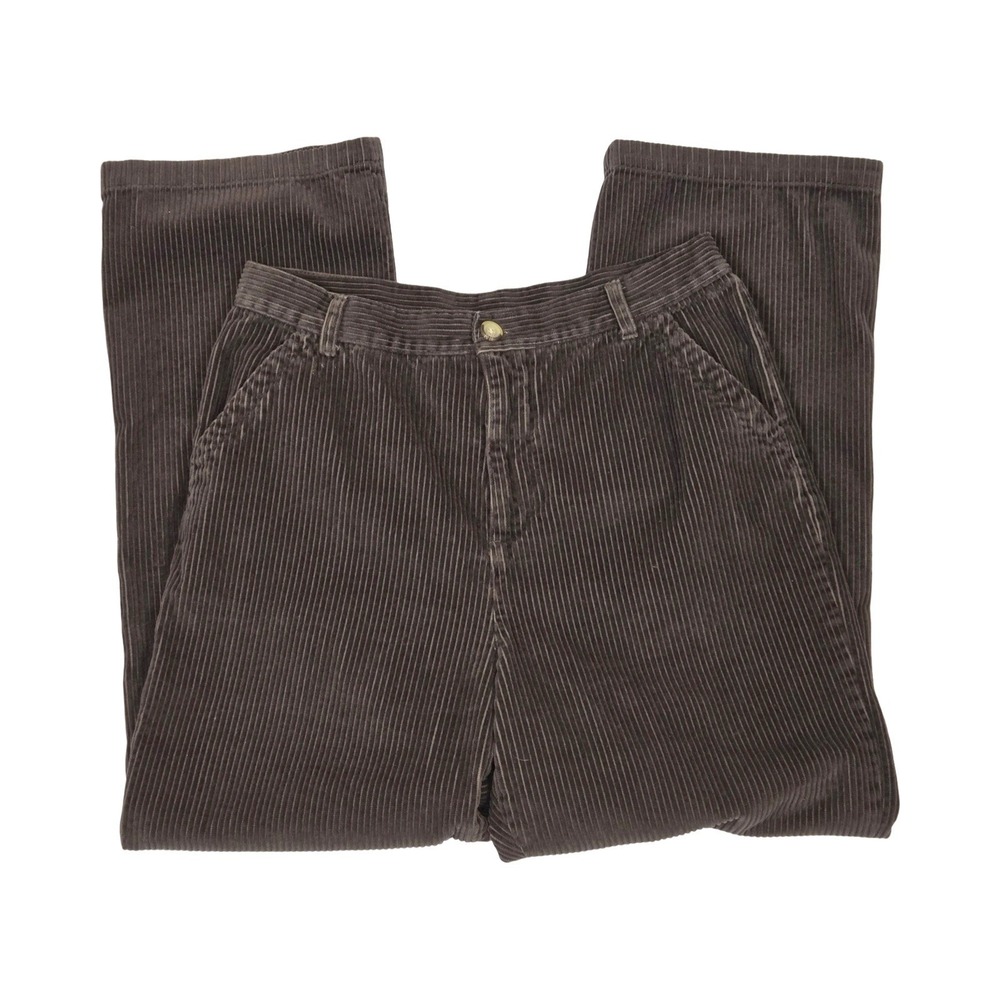 VTG 90s Grunge Brown Corduroy Pants / 10/12 Carolina Blues Straight Leg Cotton